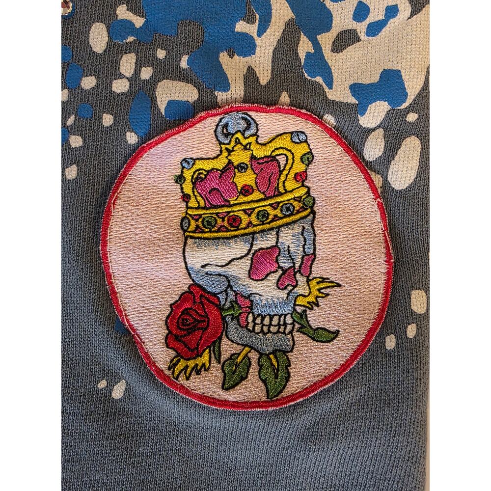 Vintage Women's M Don Ed Hardy Tattoo Zip Hoodie Christian Audigier Y2K Geisha - Picture 9 of 16